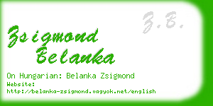 zsigmond belanka business card